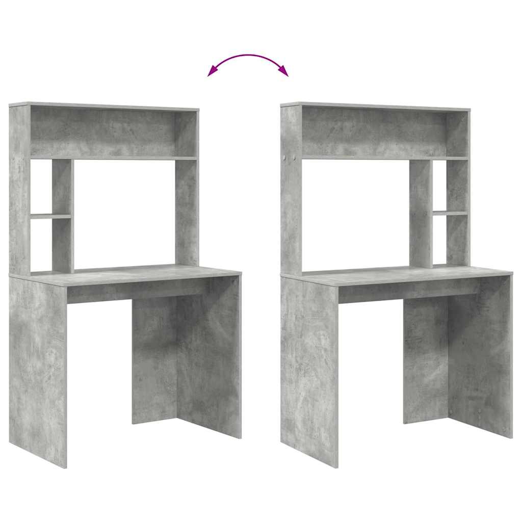 Scrivania Grigio cemento 91 x 50 x 149 cm Legno multistrato | homemem39