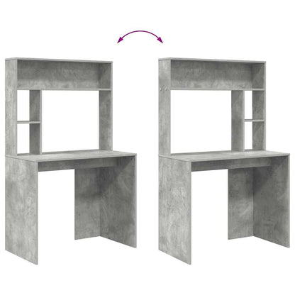 Scrivania Grigio cemento 91 x 50 x 149 cm Legno multistrato | homemem39