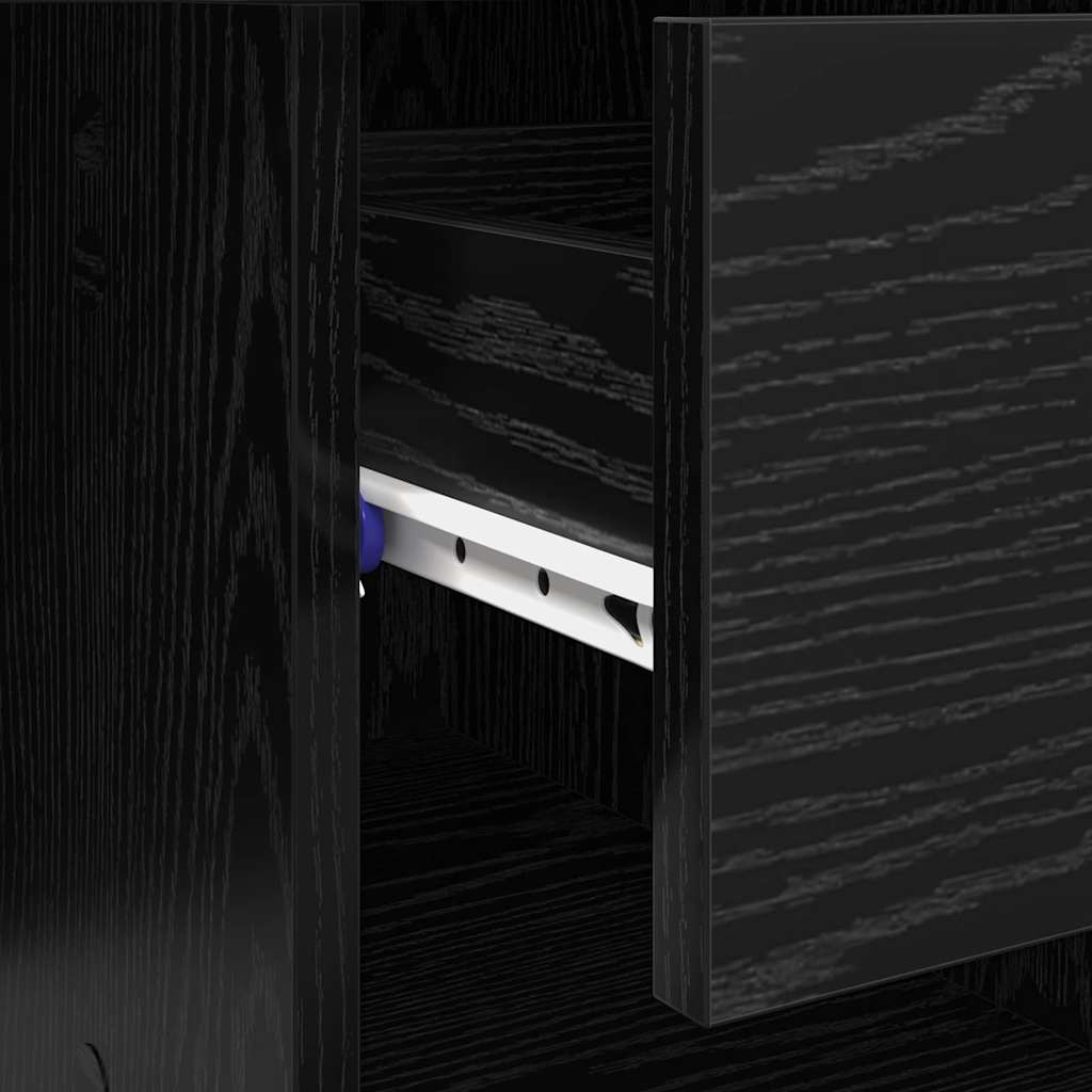Scrivania Rovere Nero 90 x 49 x 75 cm Legno ingegnerizzato