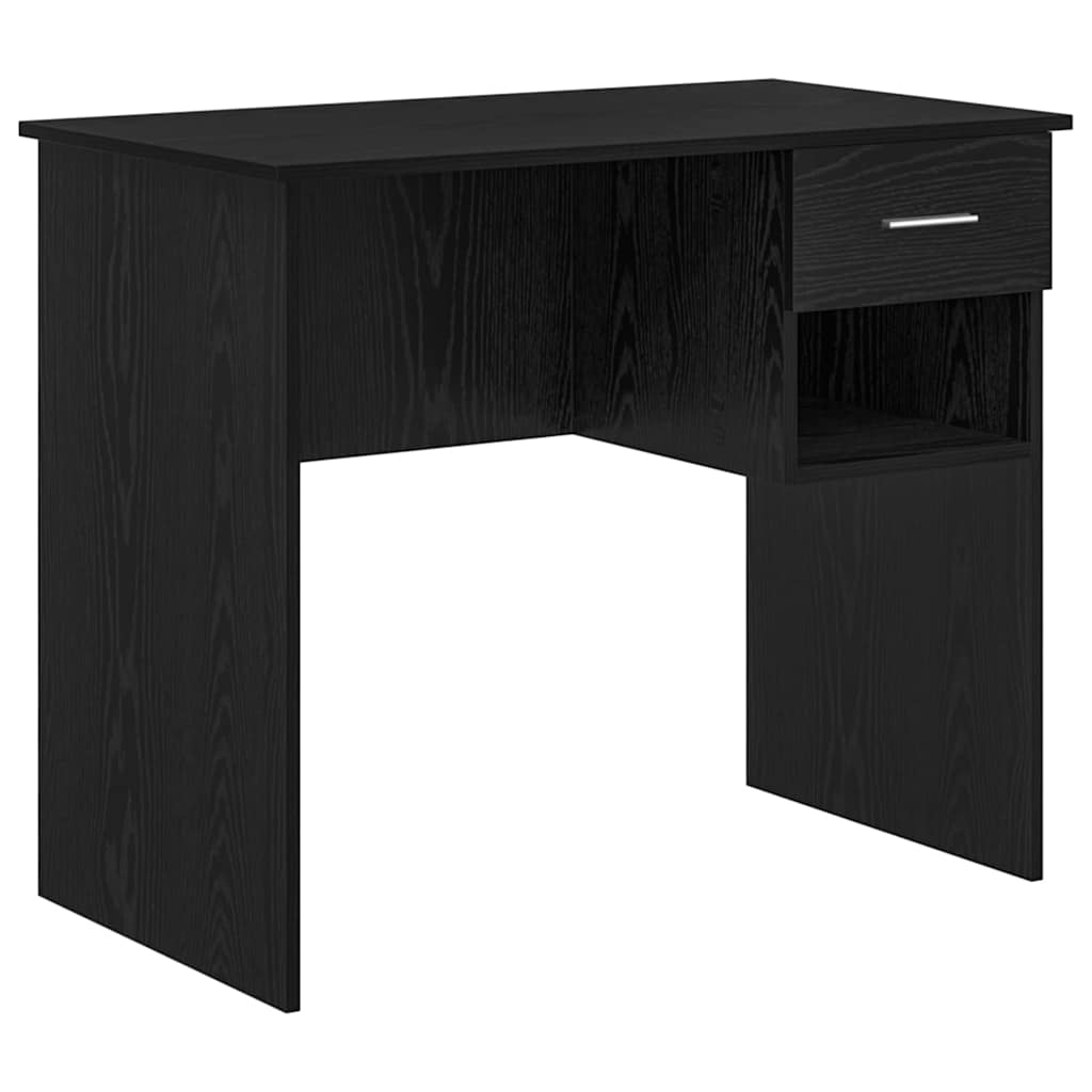 Scrivania Rovere Nero 90 x 49 x 75 cm Legno multistrato | homemem39