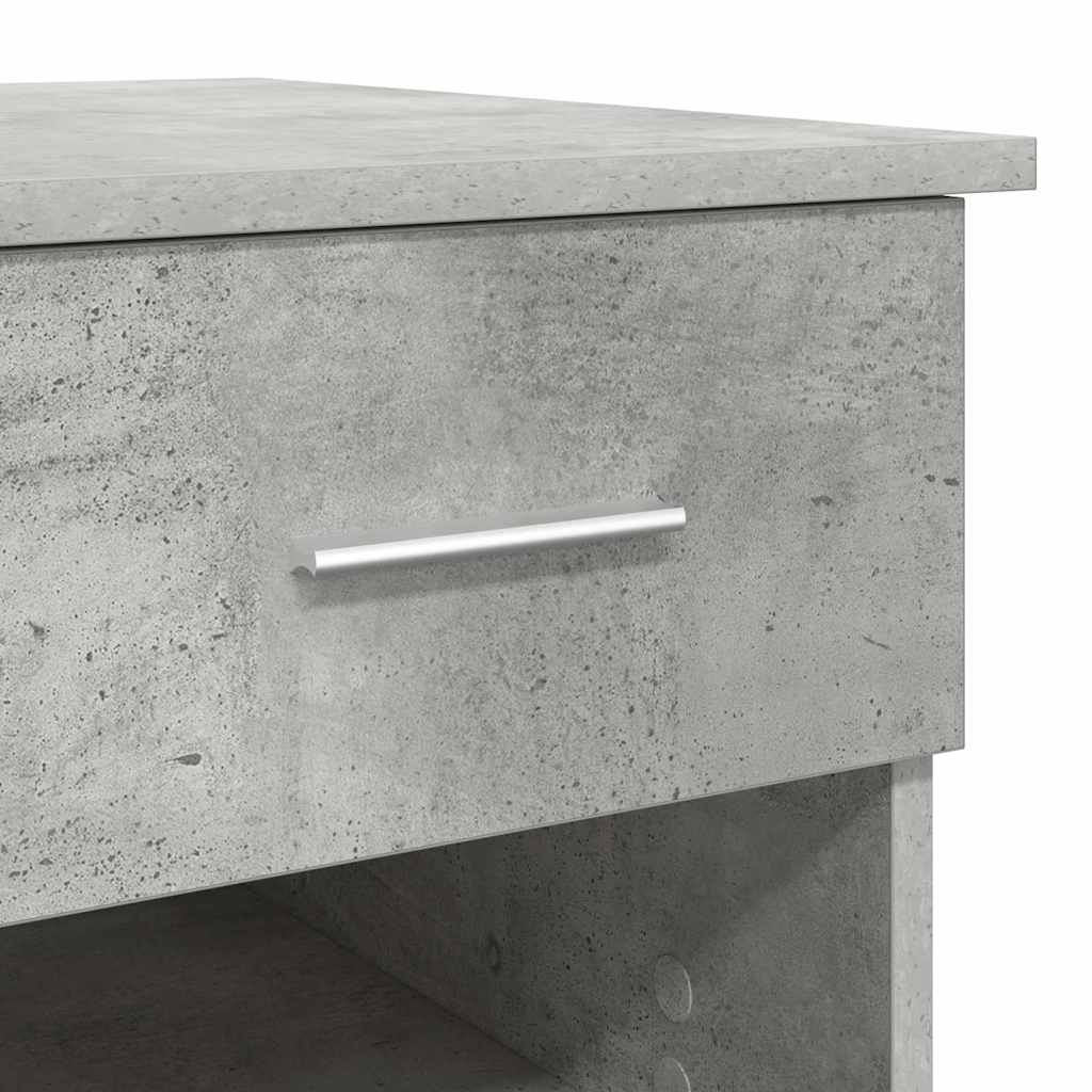 Scrivania Grigio cemento 90 x 49 x 75 cm Legno multistrato | homemem39