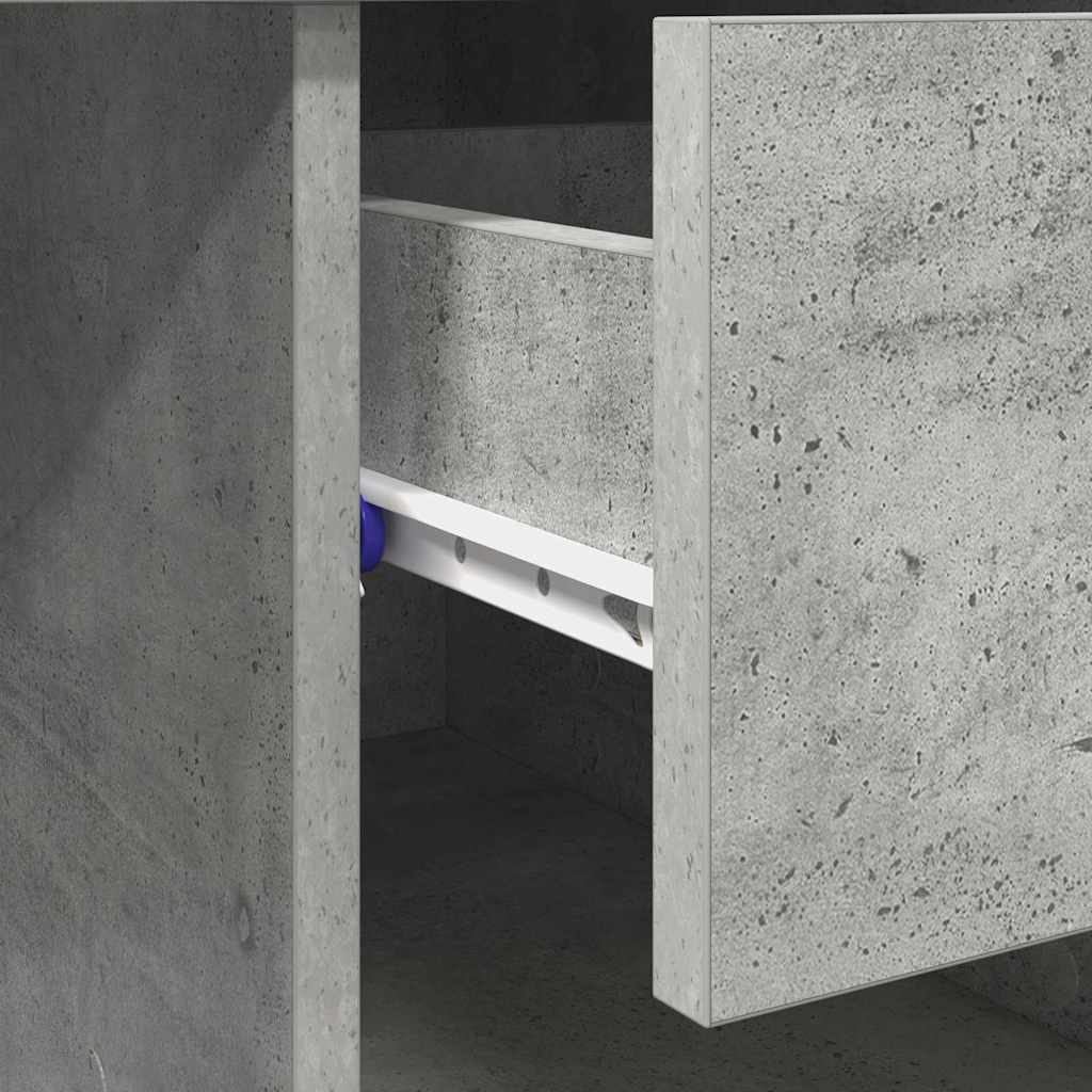 Scrivania Grigio cemento 90 x 49 x 75 cm Legno multistrato | homemem39