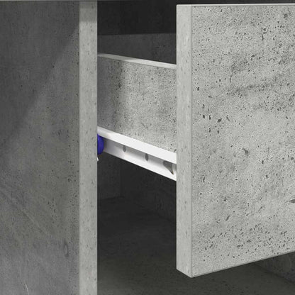 Scrivania Grigio cemento 90 x 49 x 75 cm Legno multistrato | homemem39