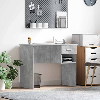 Scrivania Grigio cemento 90 x 49 x 75 cm Legno multistrato | homemem39