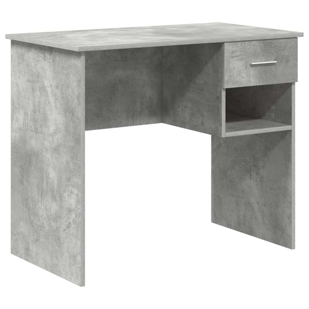 Scrivania Grigio cemento 90 x 49 x 75 cm Legno multistrato | homemem39