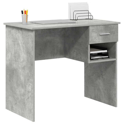 Scrivania Grigio cemento 90 x 49 x 75 cm Legno multistrato | homemem39