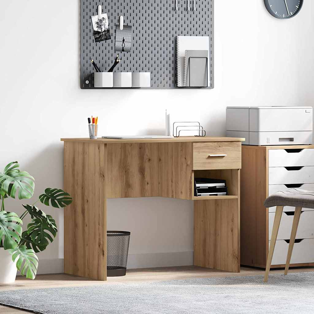 Scrivania Rovere artigianale 90 x 49 x 75 cm Legno multistrato | homemem39