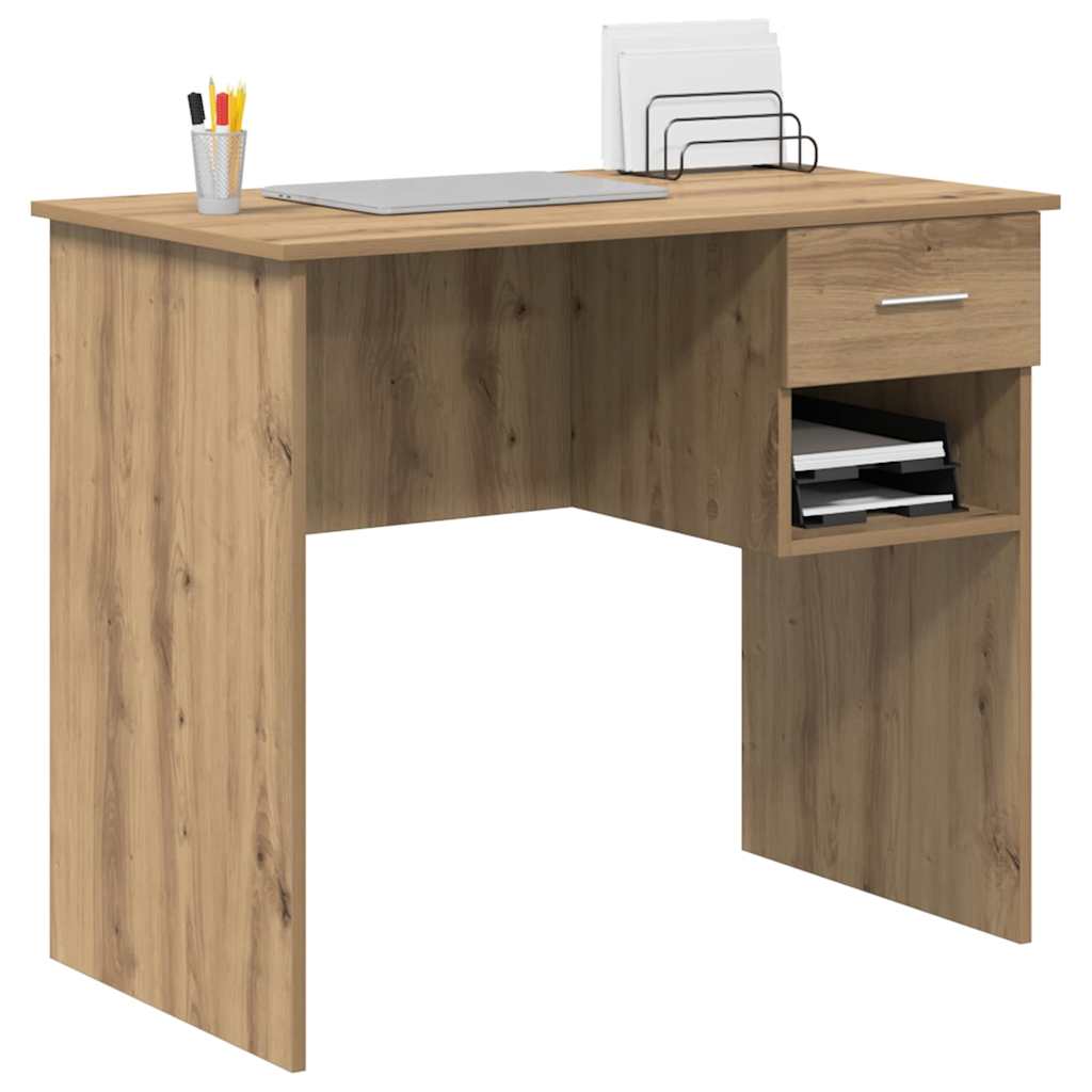 Scrivania Rovere artigianale 90 x 49 x 75 cm Legno multistrato | homemem39