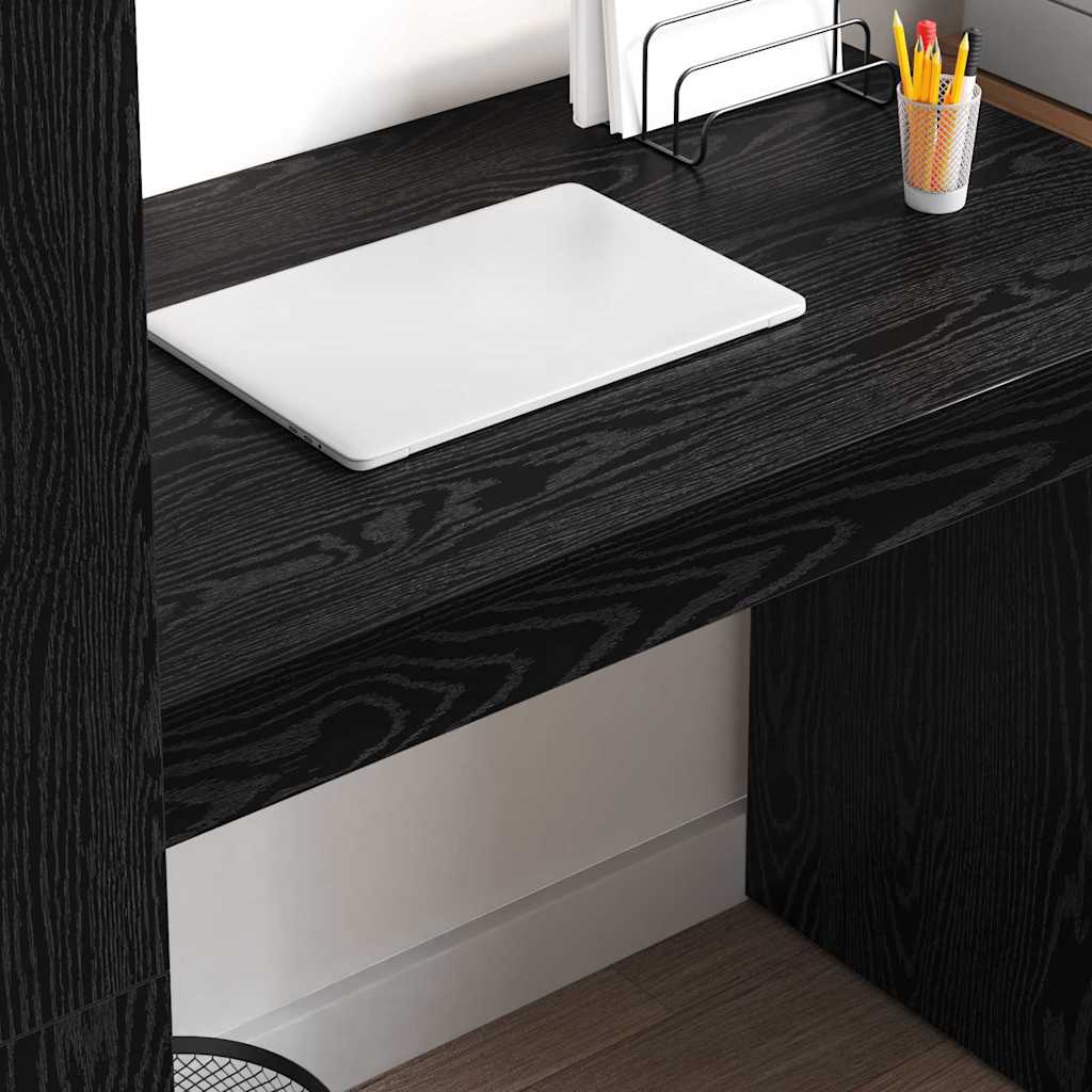 Scrivania Rovere Nero 113 x 54 x 120 cm Legno multistrato | homemem39