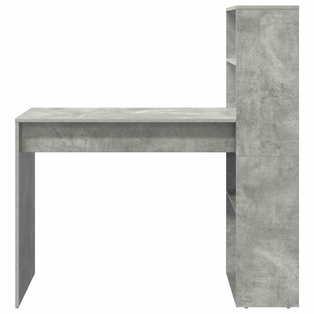Scrivania Grigio cemento 113 x 54 x 120 cm Legno multistrato | homemem39