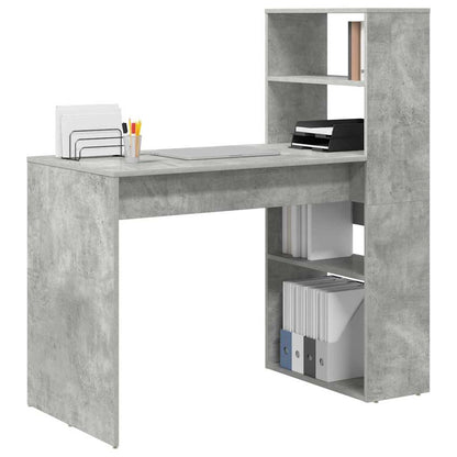 Scrivania Grigio cemento 113 x 54 x 120 cm Legno multistrato | homemem39