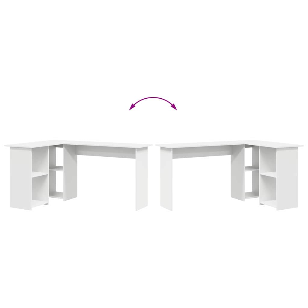 Scrivania Bianco 142 x 102 x 73 cm Legno multistrato