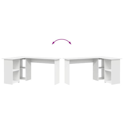 Scrivania Bianco 142 x 102 x 73 cm Legno multistrato