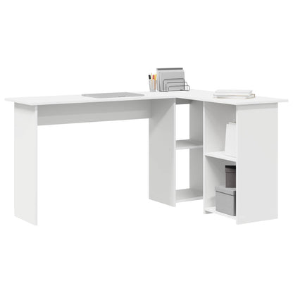 Scrivania Bianco 142 x 102 x 73 cm Legno multistrato | homemem39