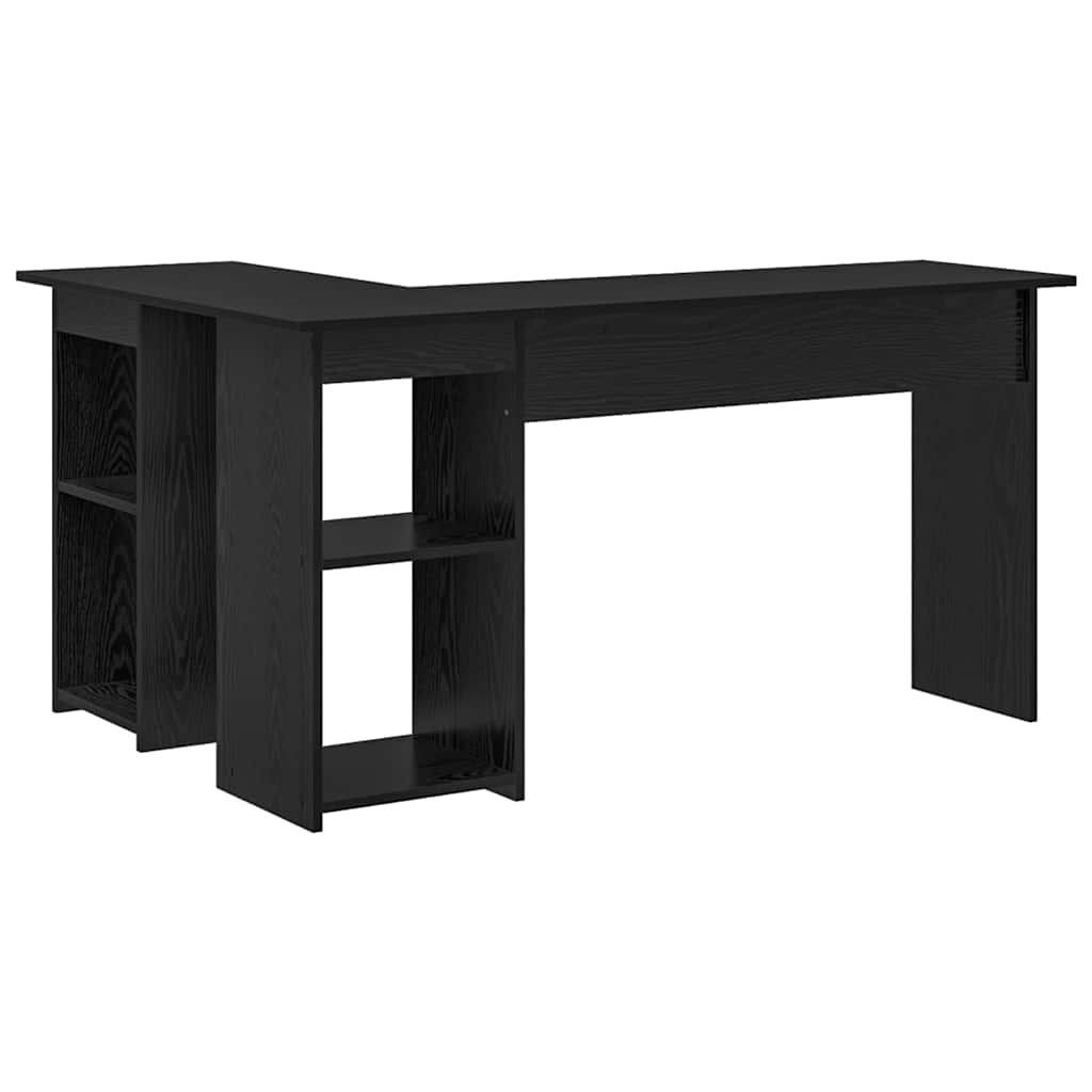 Scrivania Rovere Nero 142 x 102 x 73 cm Legno multistrato | homemem39
