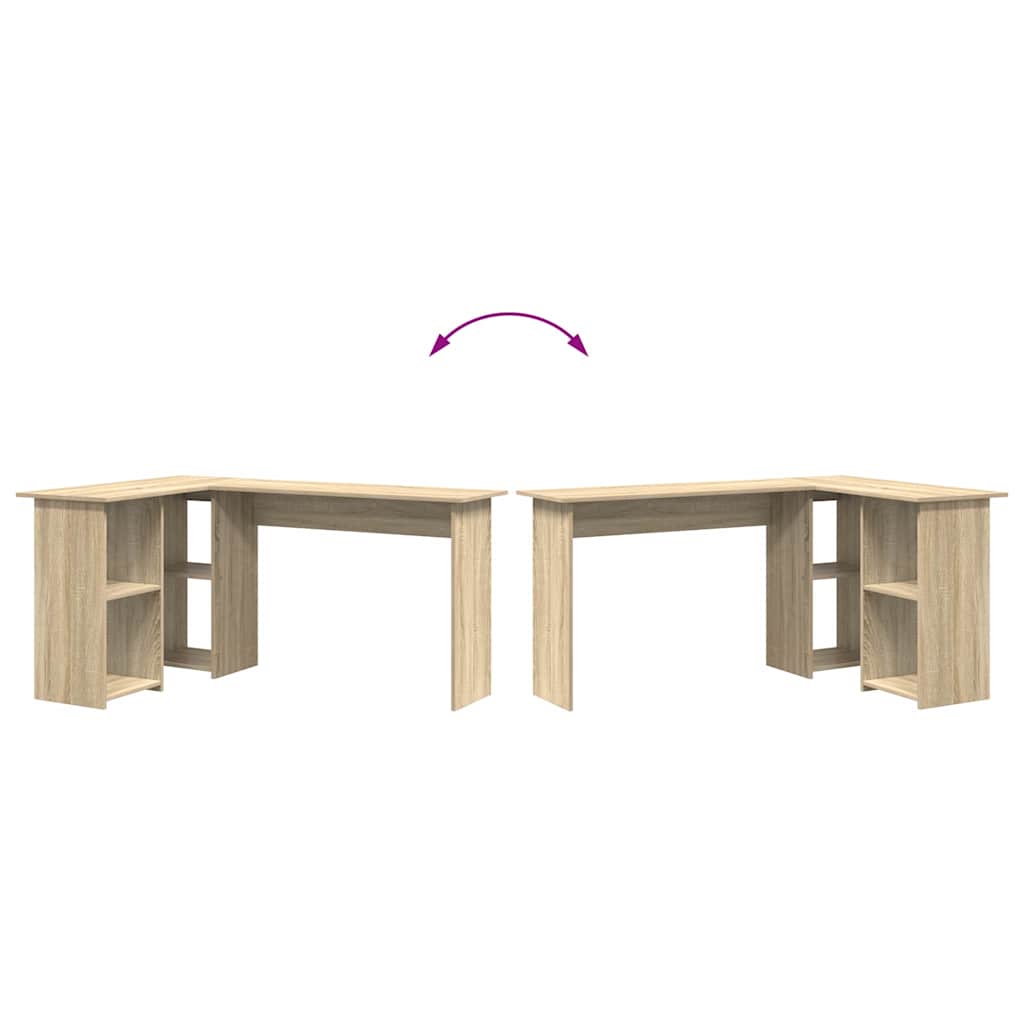 Scrivania rovere sonoma 142 x 102 x 73 cm Legno multistrato