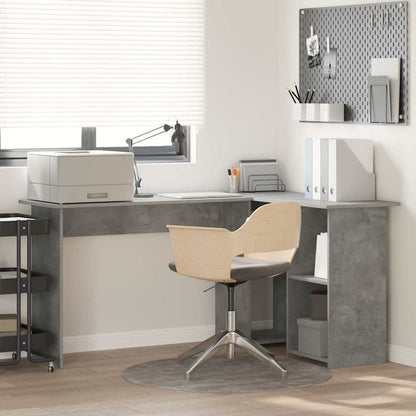 Scrivania Grigio cemento 142 x 102 x 73 cm Legno multistrato