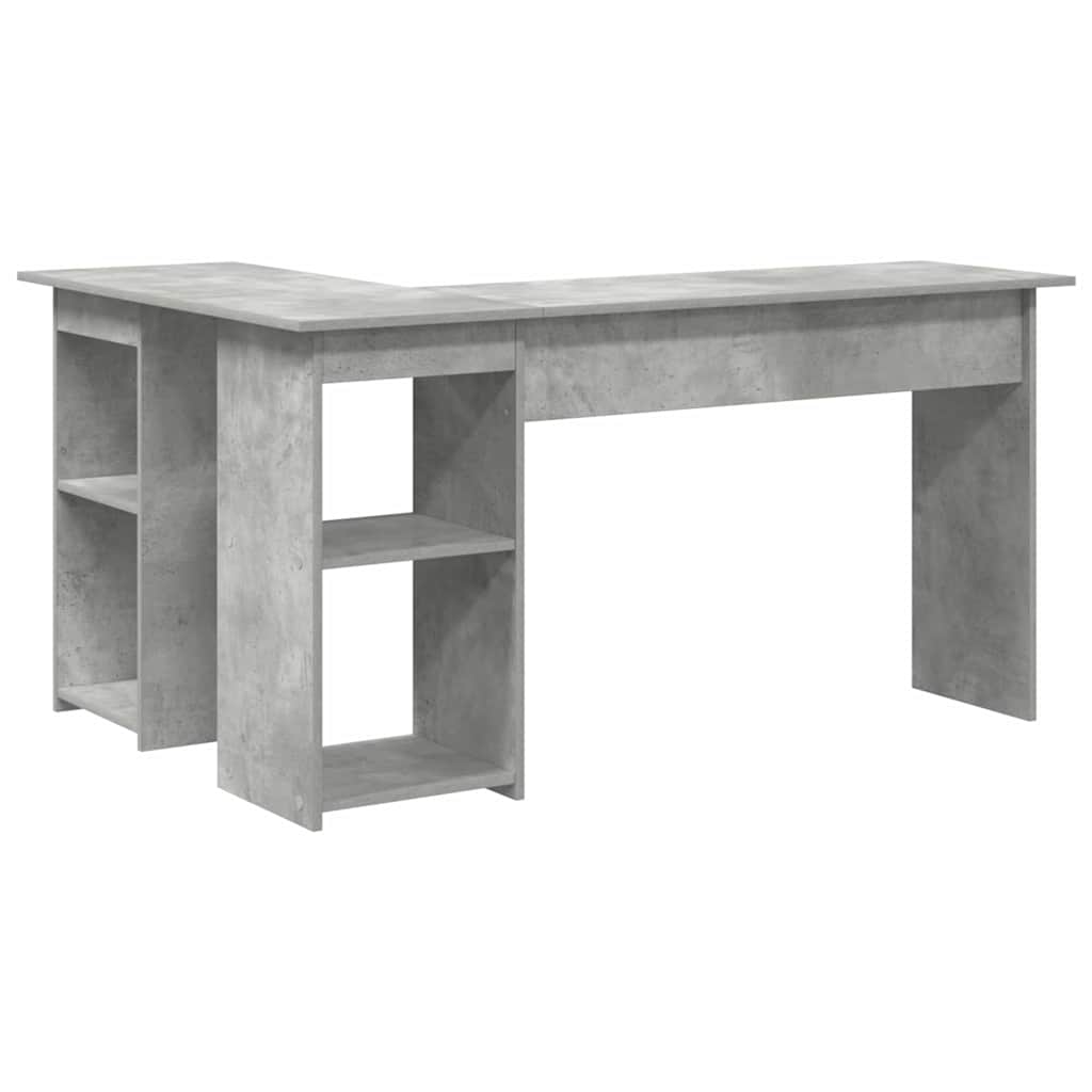 Scrivania Grigio cemento 142 x 102 x 73 cm Legno multistrato | homemem39