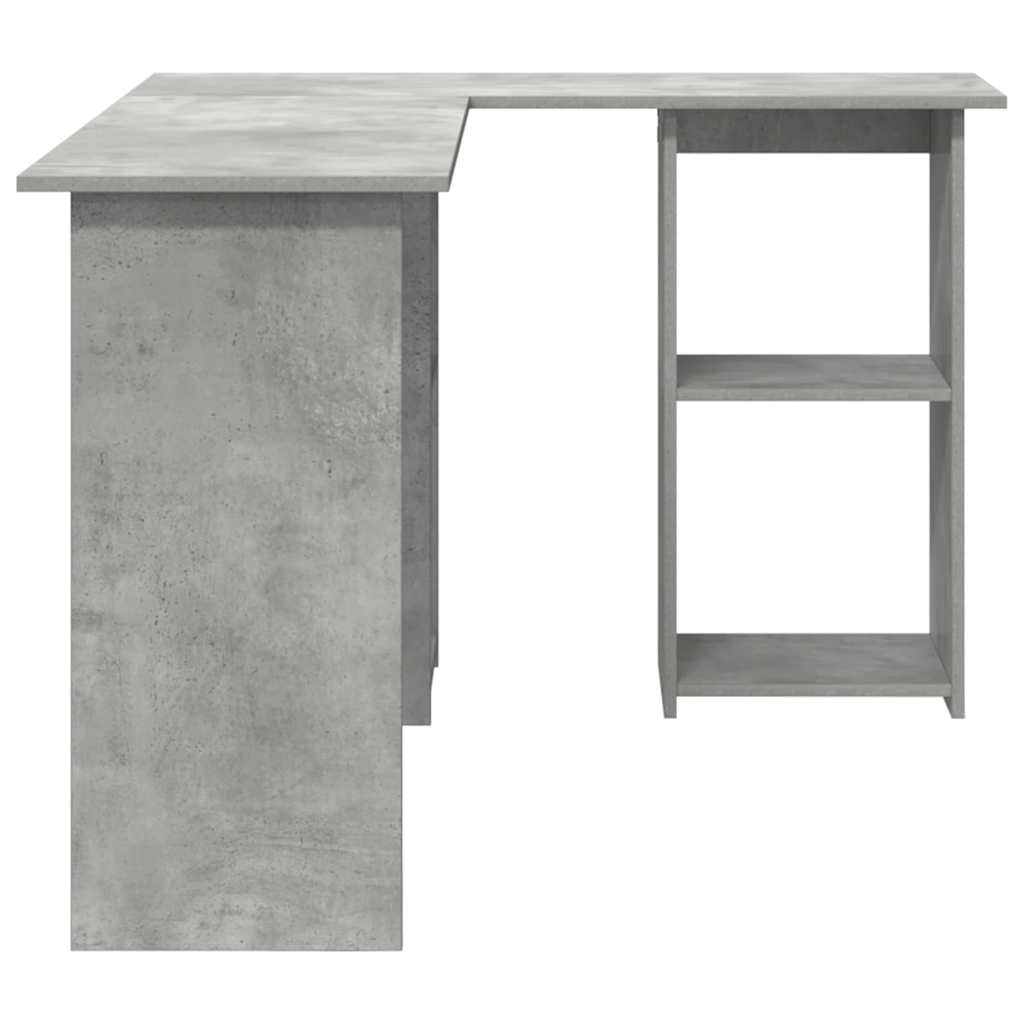 Scrivania Grigio cemento 142 x 102 x 73 cm Legno multistrato | homemem39