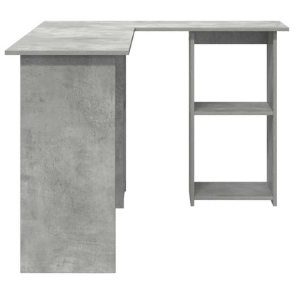 Scrivania Grigio cemento 142 x 102 x 73 cm Legno multistrato | homemem39