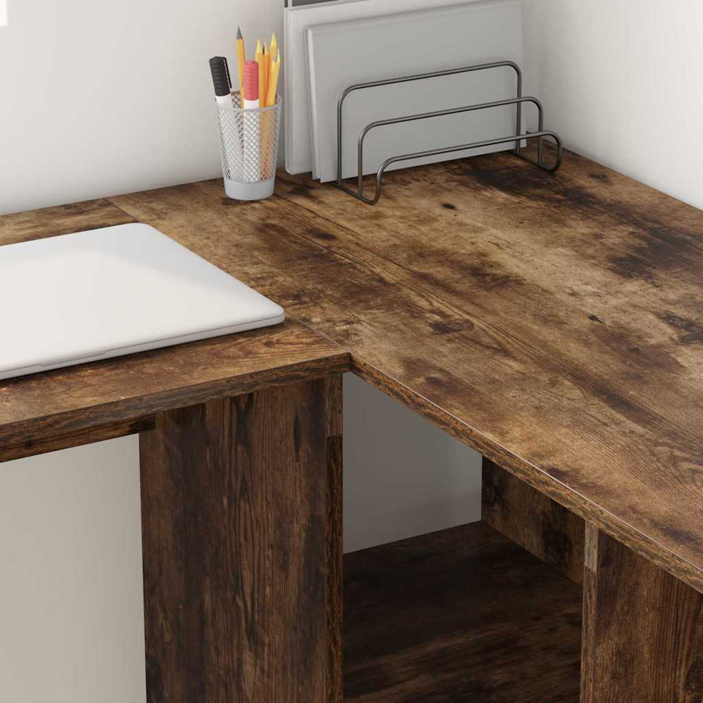 Scrivania Rovere fumé 142 x 102 x 73 cm Legno multistrato | homemem39