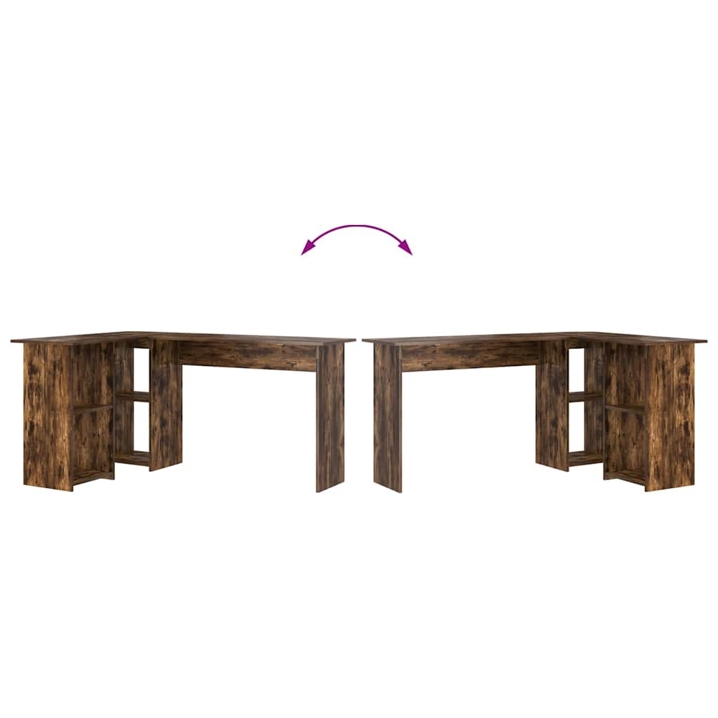 Scrivania Rovere fumé 142 x 102 x 73 cm Legno multistrato | homemem39