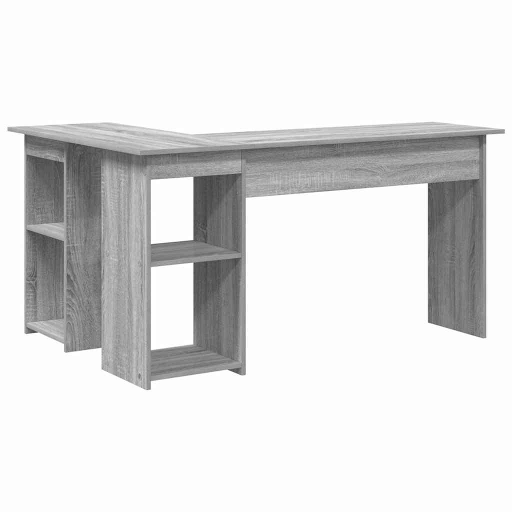 Scrivania Grigio Sonoma 142 x 102 x 73 cm Legno multistrato | homemem39