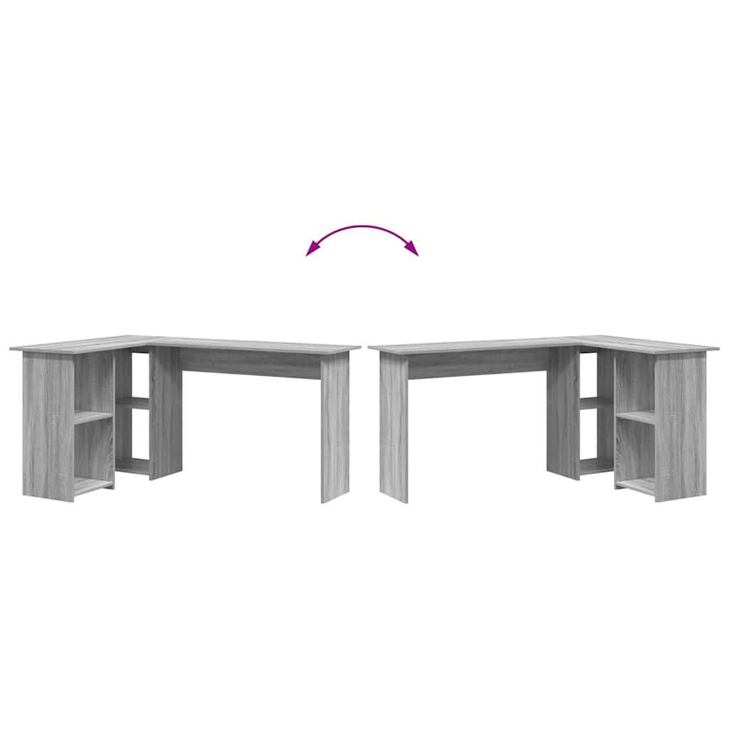 Scrivania Grigio Sonoma 142 x 102 x 73 cm Legno multistrato | homemem39