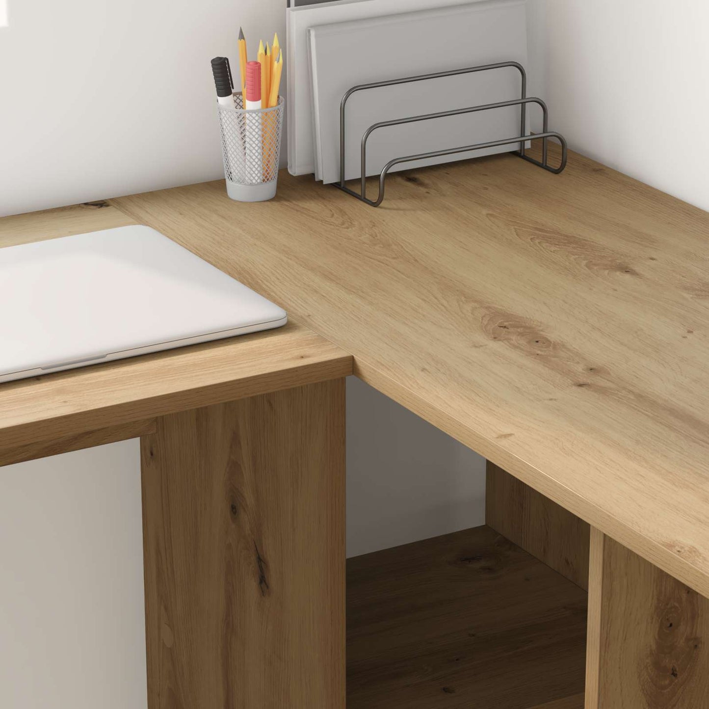 Scrivania con lo scaffale Rovere artigianale 142 x 102 x 73 cm | homemem39