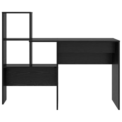 Scrivania Rovere Nero 131,5 x 50 x 106,5 cm Legno multistrato | homemem39