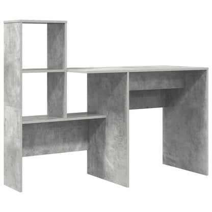 Scrivania con lo scaffale Grigio cemento 131,5 x 50 x 106,5 cm | homemem39