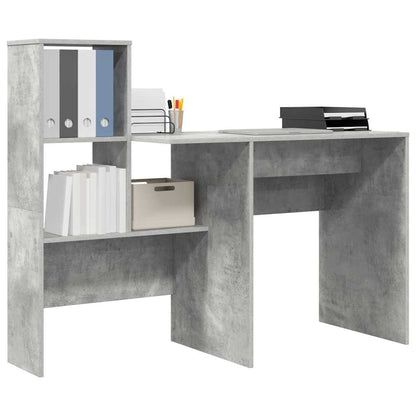Scrivania con lo scaffale Grigio cemento 131,5 x 50 x 106,5 cm | homemem39