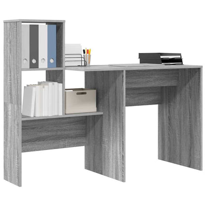 Scrivania Grigio Sonoma 131,5 x 50 x 106,5 cm Legno multistrato | homemem39