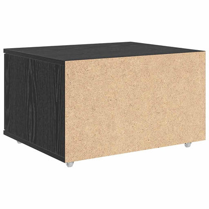 Mobile con Cassetti con ruota Rovere Nero 55 x 45 x 31 cm | homemem39