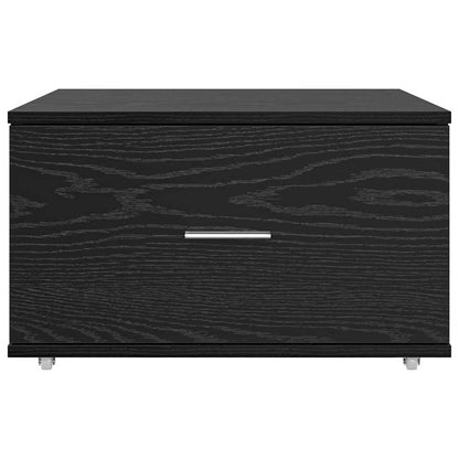 Mobile con Cassetti con ruota Rovere Nero 55 x 45 x 31 cm | homemem39