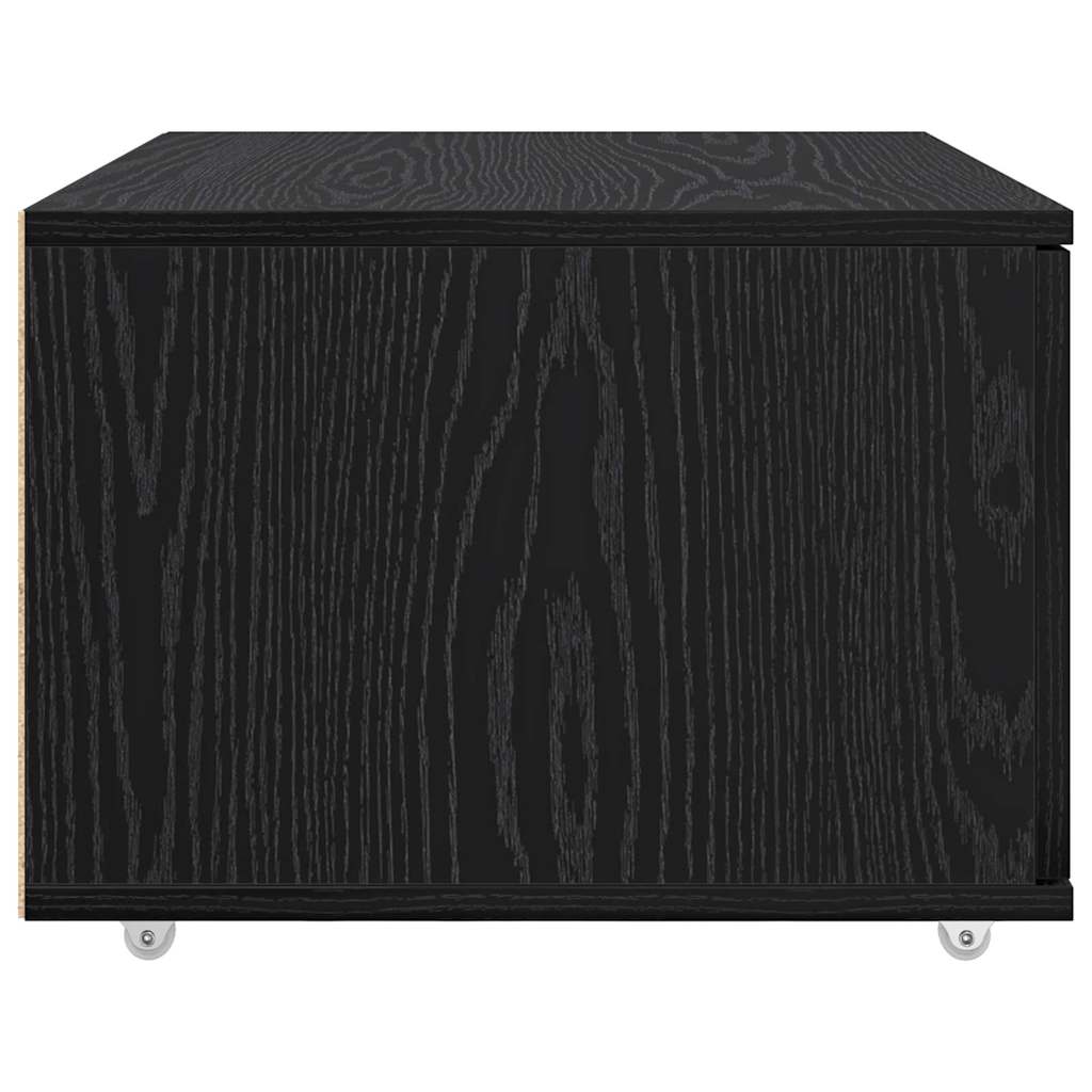 Mobile con Cassetti con ruota Rovere Nero 55 x 45 x 31 cm | homemem39