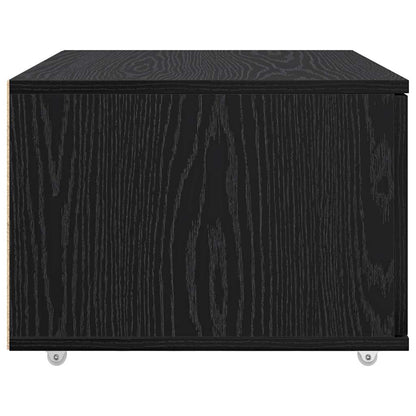 Mobile con Cassetti con ruota Rovere Nero 55 x 45 x 31 cm | homemem39