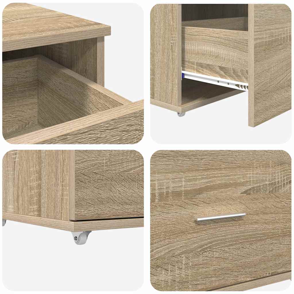 Mobile con Cassetti con ruota Rovere Sonoma 55 x 45 x 31 cm | homemem39