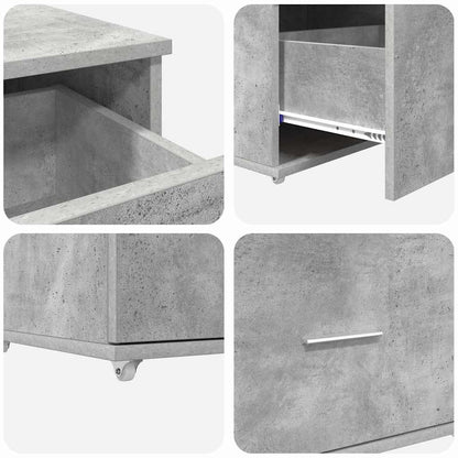 Mobile con Cassetti con ruota Grigio cemento 55 x 45 x 31 cm | homemem39