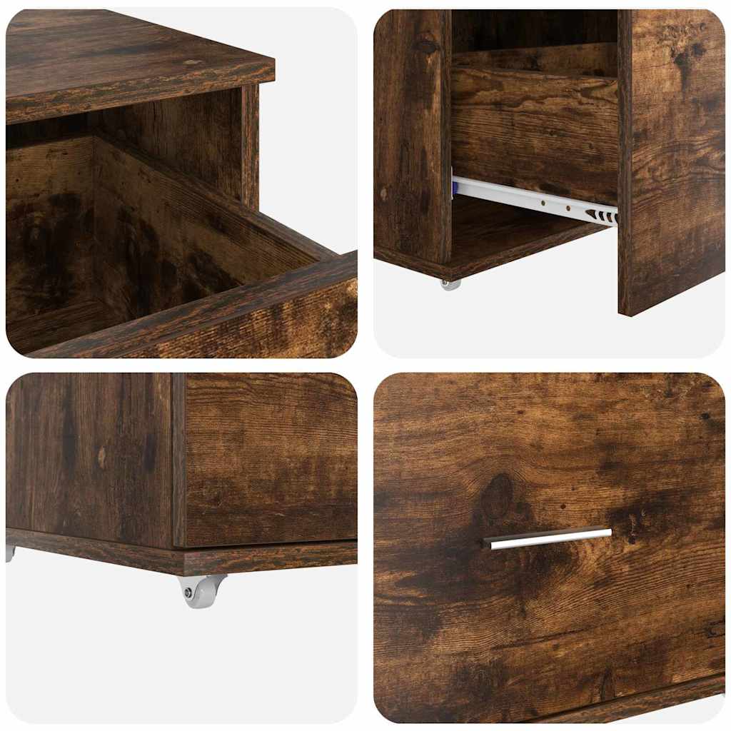 Mobile con Cassetti con ruota Rovere fumé 55 x 45 x 31 cm | homemem39