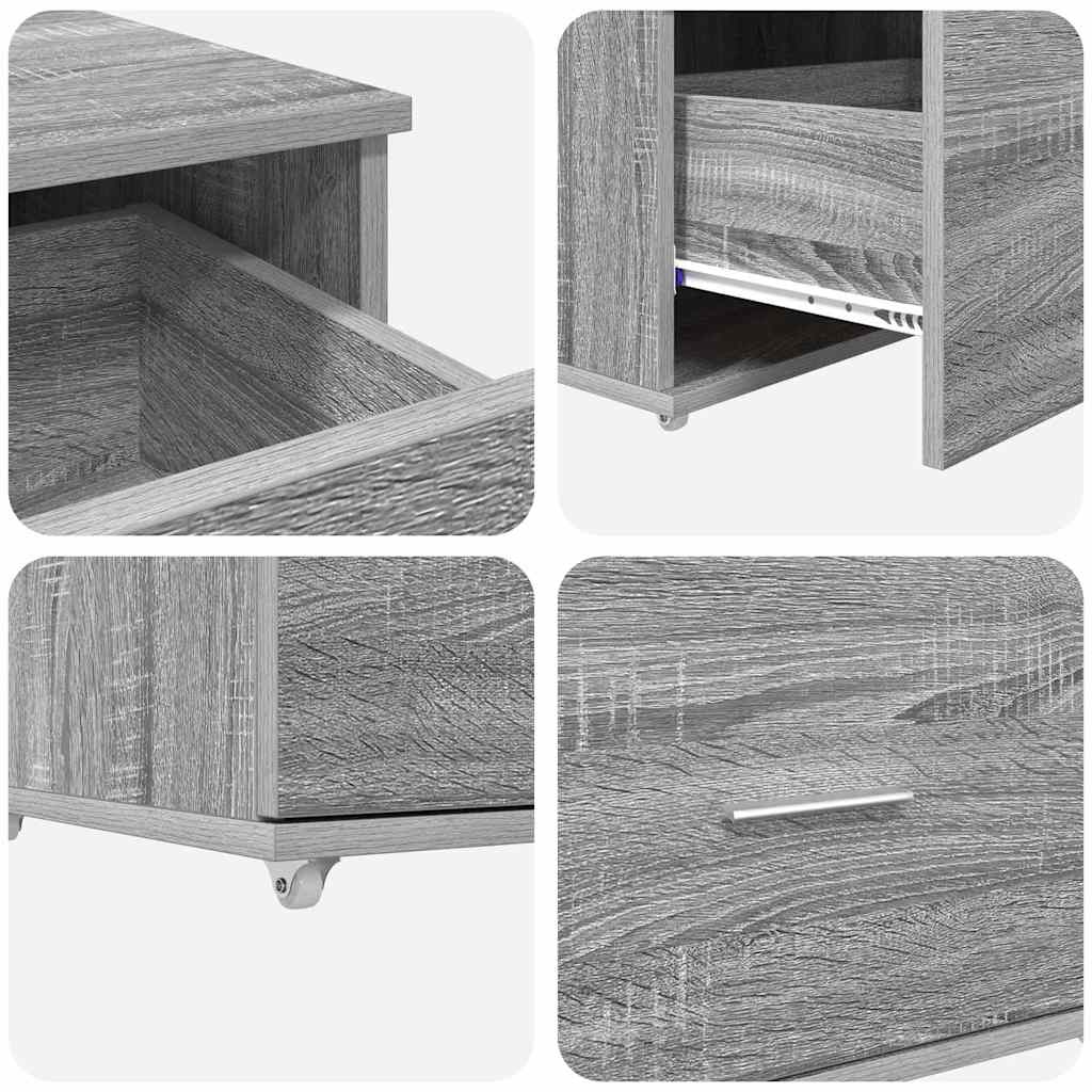 Mobile con Cassetti con ruota Grigio Sonoma 55 x 45 x 31 cm | homemem39
