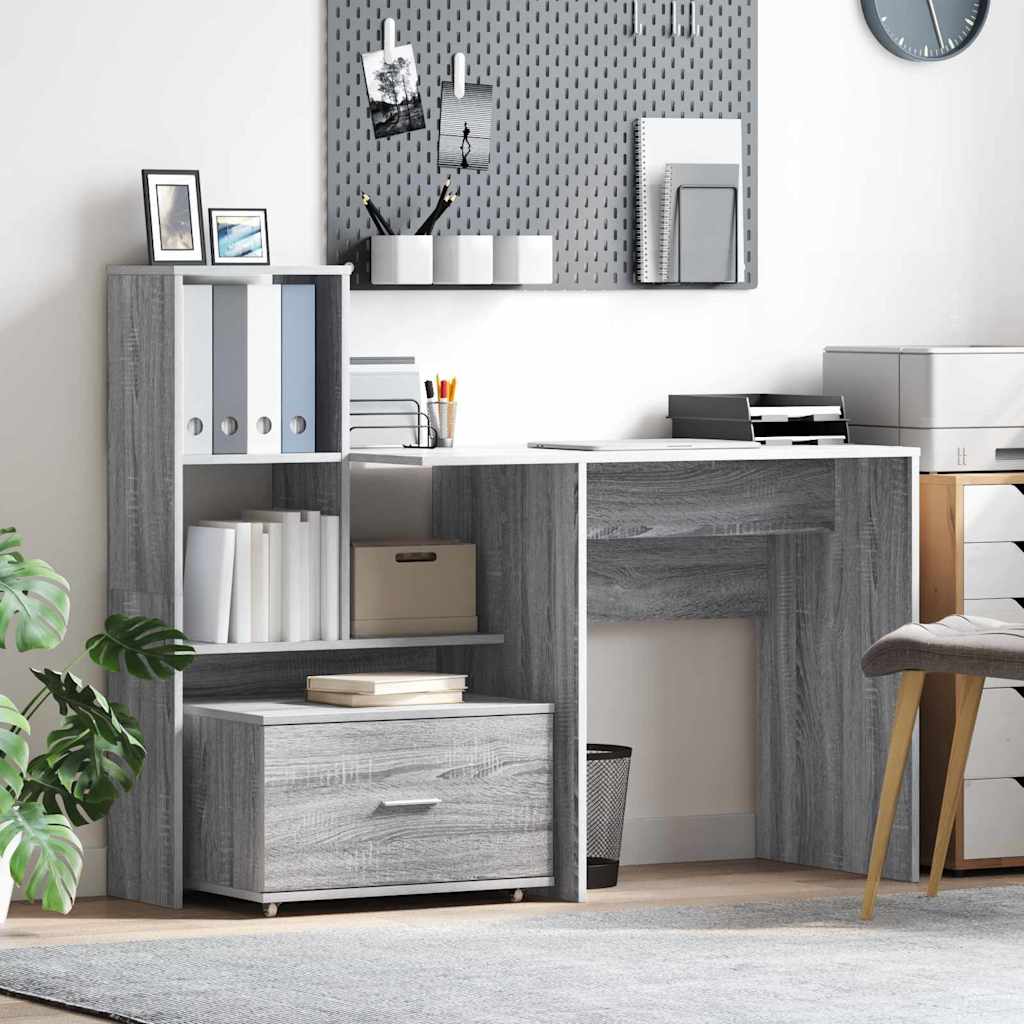 Mobile con Cassetti 55 x 45 x 31 cm Grigio Sonoma