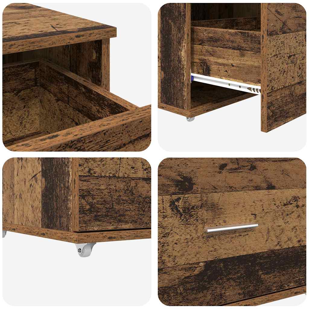 Mobile con Cassetti con ruota Legno vecchio 55 x 45 x 31 cm | homemem39