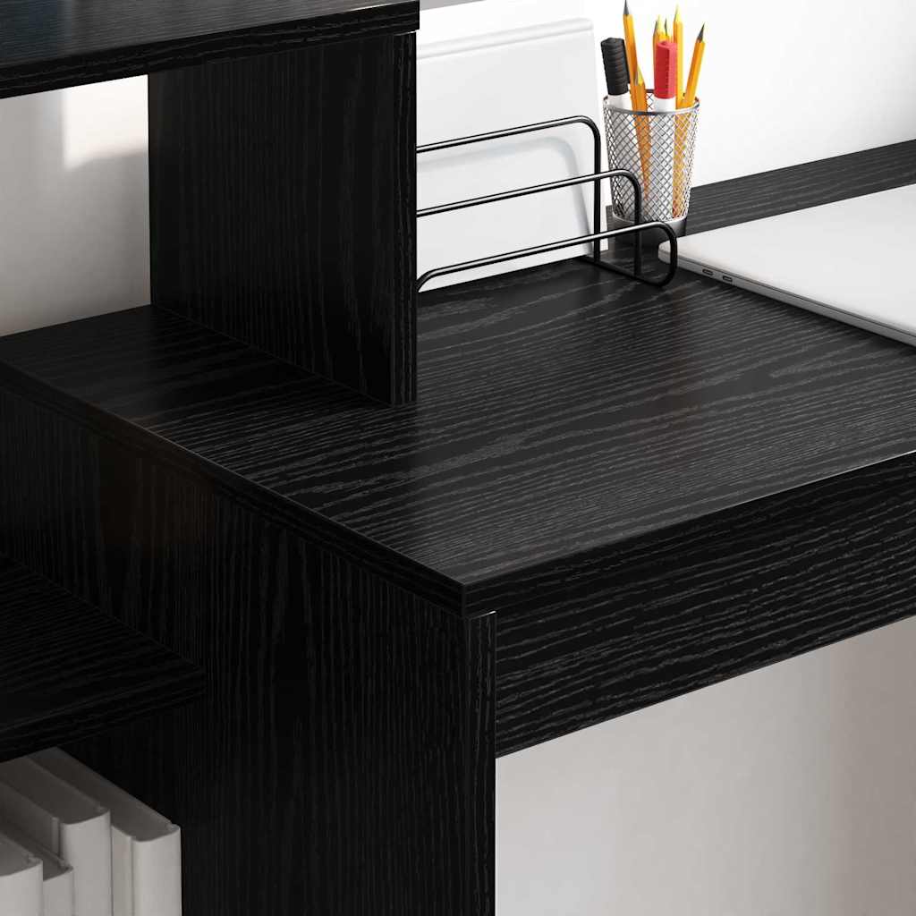 Scrivania Rovere Nero 100 x 40 x 90 cm Legno multistrato | homemem39