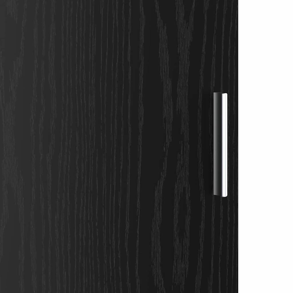 Highboard Rovere nero 35 x 39 x 168 cm Legno multistrato