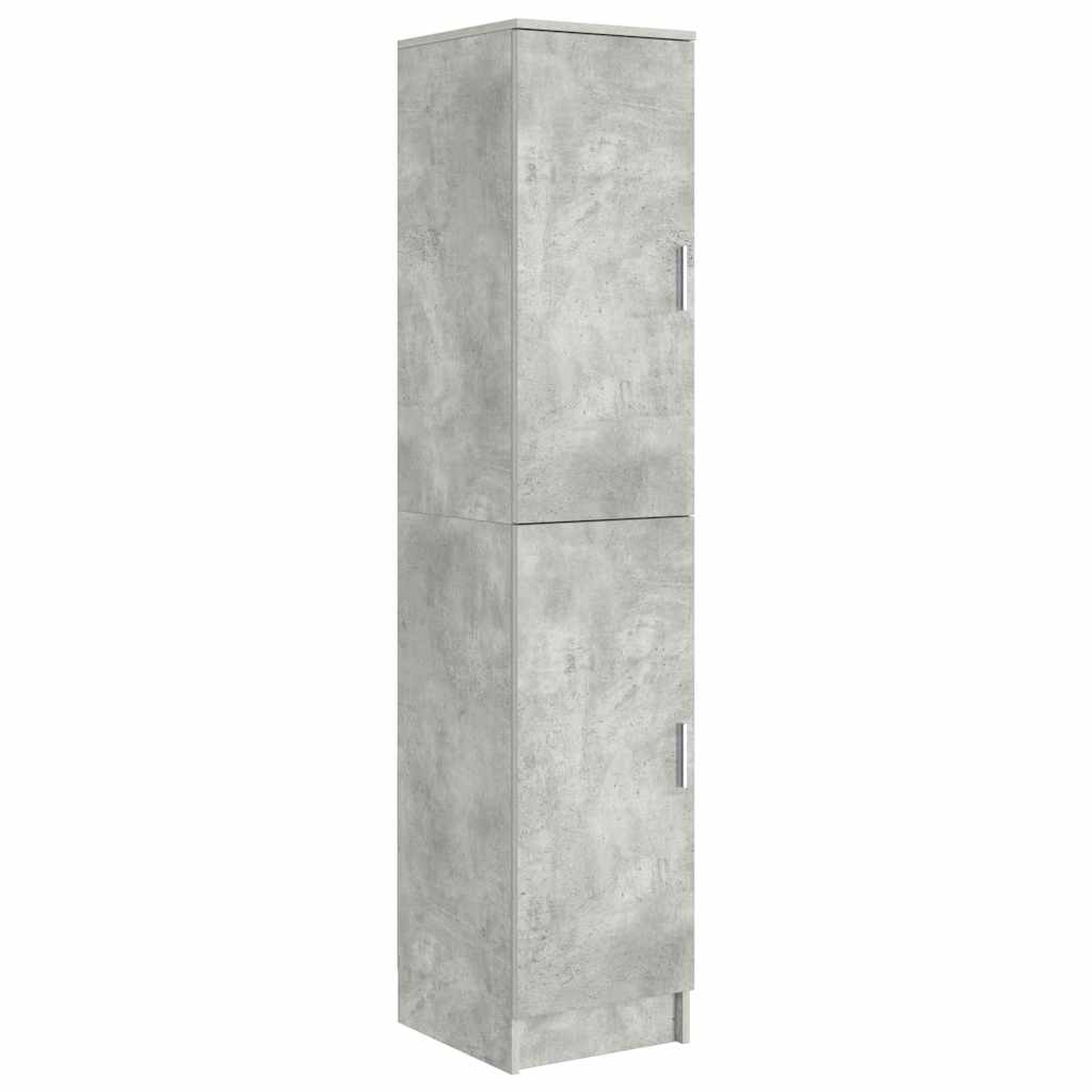 Highboard Grigio cemento 35 x 39 x 168 cm Legno multistrato