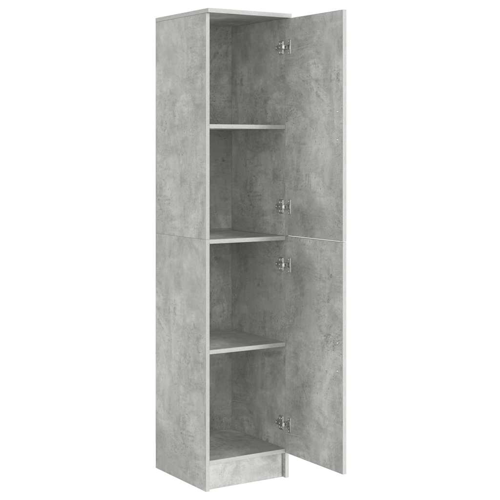 Highboard Grigio cemento 35 x 39 x 168 cm Legno multistrato