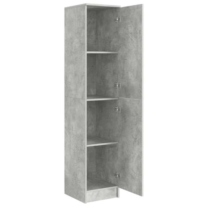Highboard Grigio cemento 35 x 39 x 168 cm Legno multistrato