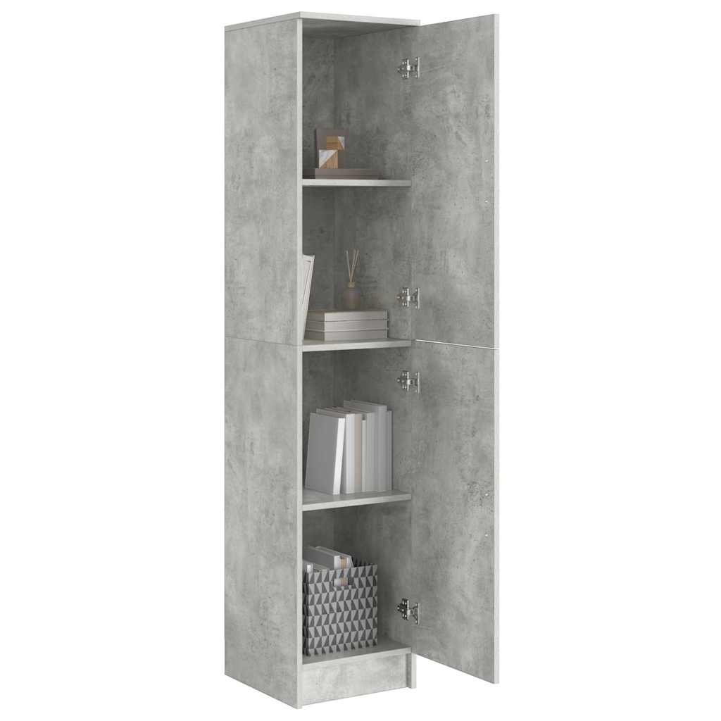 Highboard Grigio cemento 35 x 39 x 168 cm Legno multistrato