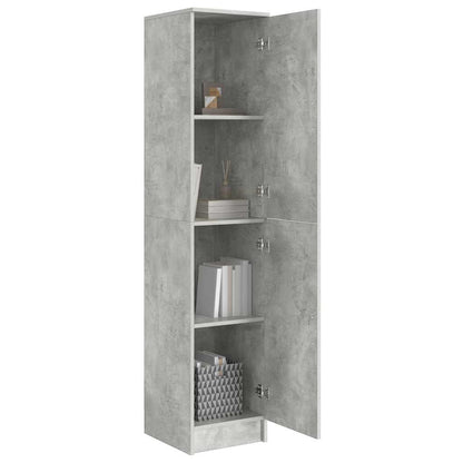 Highboard Grigio cemento 35 x 39 x 168 cm Legno multistrato
